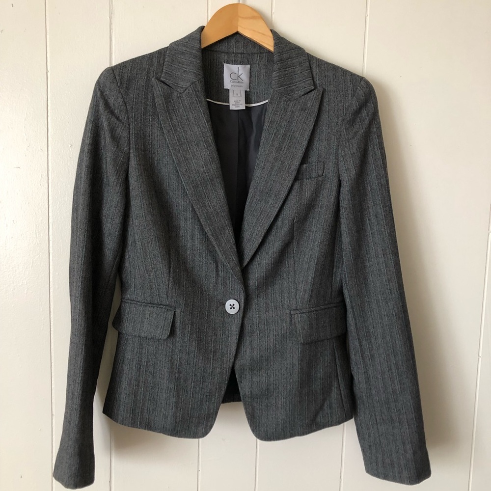 Calvin Klein Women's Gray Blazer